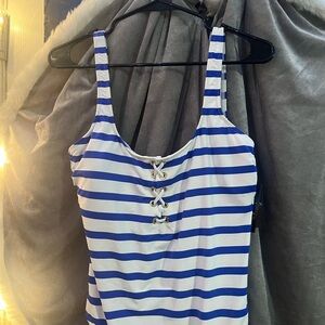 Ralph Lauren Blue and White Striped Camisole